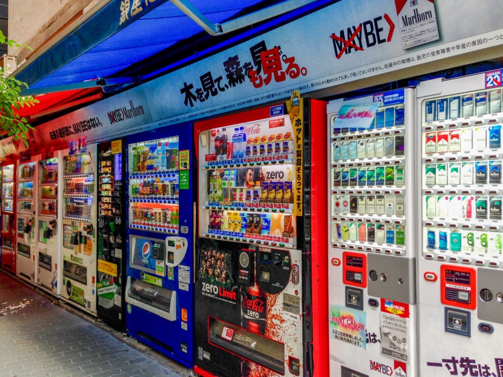 japanese vending machines can add to the cost of your trip