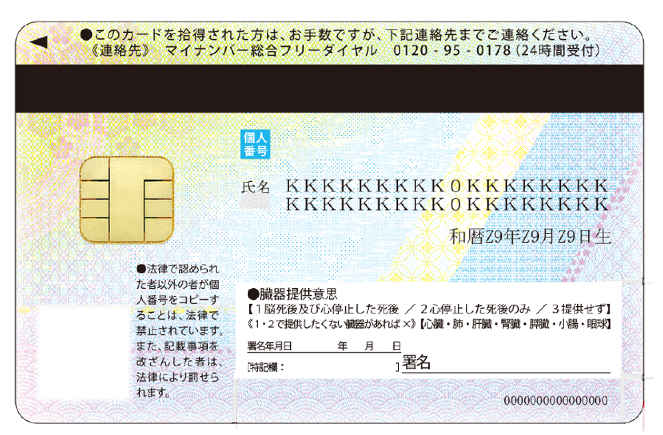 Official MOJ comparison of old and new zairyu card design